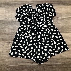 Black and white romper